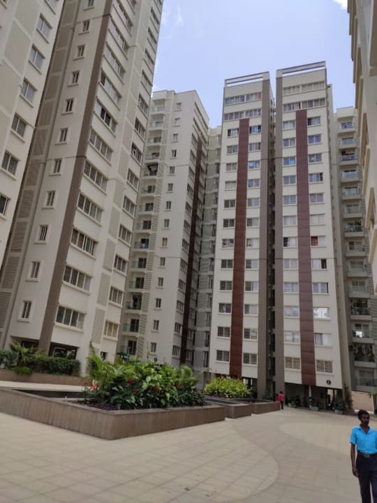 spacious 2 bhk flat for rent in arvind sporcia, behind manyata tech park, thanisandra main road, measuring 753 sqft