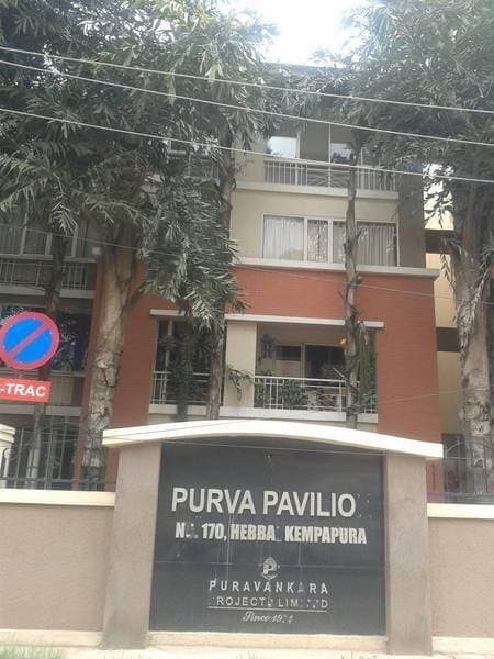 2 bhk semi furnished flat for rent in purva pavilion ,kempapura , measuring 1244 sqft ,